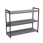 Household Essentials 3 Tier Storage Shelf with Minimalist Metal Frame | 40.5