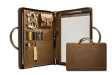 GZRHKJ Genuine Leather Portfolio for Men & Women @ $52.30