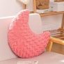 ZCNYCLAM Moon Pillow, Moon Shaped Pillow with Soft Faux Fur for Couch Bed Sofa, Cute half moon pillows with Room Decor for Bedroom Living Room (19 Inches, Rose Pink) @ $16.99 ($1.06 / Ounce)