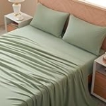 USXIBEI Twin Size 4 Piece Sheet Set – Comfy Breathable & Cooling Bed Sheets Set, Soft and Wrinkle Free, Deep Pockets, Easy & Secure Fit, Hotel Luxury Bedding – Oeko-Tex – Sage Green