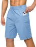 AI’MAGE Mens Swim Swim Shorts Quick Dry Mens Beach Shorts 7 Inches Mens Bathing Suits with Mesh Lining Sky Blue L @ $11.49