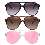 Okany Aviator Sunglasses Non-Polarized Womens Mens Trendy Retro Vintage 70s Sunglasses for Women Men Classic Pilot Sun Glasses 3 Pack @ $9.89