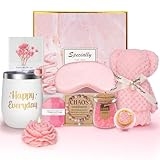 Birthday Gifts for Women, Luxury Self Care Gifts for Women Mom, Wife, Girlfriend, Sister, Friends, Her, Rose Relaxing Spa Care Set Gifts for Christmas, Valentine’s Day, Mother’s Day @ $26.99