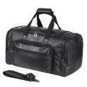 Carry on Bag, Leather Overnight Duffle Bag,Weekender Travel Tote Duffel Bag for Men or Women