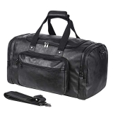 Carry on Bag, Leather Overnight Duffle Bag,Weekender Travel Tote Duffel Bag for Men or Women