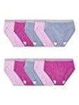Fruit of the Loom Women’s Eversoft Cotton Brief Underwear, Tag Free & Breathable, Available in Plus, Hi Cut Blend-10 Pack-Colors May Vary, Size:8 (Pack of 10) @ $9.98