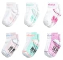 New Balance Baby Girls’ Socks – 6 Pack Cushion Quarter Cut Socks Socks (Infant/Toddler), Size 12-24 Months, White Multi @ $4.99