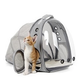 halinfer Back Expandable Cat Backpack, Fit up to 12 lbs, Space Capsule Bubble Window Pet Carrier Backpack for Cat and Small Puppy