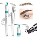 Eyebrow Pencil Eyebrow Microblading Pen – Eyebrow Pen Micro 4 Point Brow Pen Lift & Snatch Eyebrow Eye Makeup Long-Lasting Waterproof & Smudge-proof Natural Eyebrow Hair (Dark Brown) @ $5.02