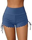 ATTRACO Tankini Shorts for Women Swimwear Bottom High Waisted Boy Shorts Swimsuits 3X Midnight Blue