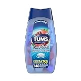 TUMS Smoothies Extra Strength Antacid Tablets for Chewable Heartburn Relief and Acid Indigestion Relief, Berry Fusion – 140 Count @ $5.94