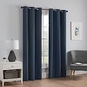 Eclipse Microfiber Total Privacy Blackout Thermal Grommet Window Curtain (42 x 63 INch, Navy) @ $6.82