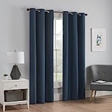 Eclipse Microfiber Total Privacy Blackout Thermal Grommet Window Curtain (42 x 63 INch, Navy) @ $6.82