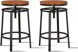 O&K FURNITURE 25-29 Inch Adjustable Backless Swivel Bar Stools Counter Height @ $81.40