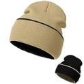 ZOORON 1Pack Unisex Reversible Beanie for Men Women Men’s Warm Winter Hats Knit Cuff Beanie Cap,Reversible Double-Side-Wear