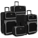 U.S. Traveler New Yorker Lightweight Softside Expandable Travel Rolling Luggage Set @ $98
