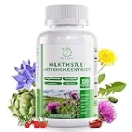 Milk Thistle Supplement, Liver Cleanse Detox & Repair Formula, 16-in-1 Herbal Liver Support Pill with Artichoke, L-Ergothioneine, Turnjujube Dandelion Extract for Liver & Antioxidant 120 Capsules