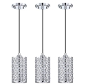 Doraimi Adjustable 1 Light Crystal Pendant with Chrome Finish Modern and Concise Polyhedral @ $29.69
