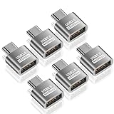Duttek USB C to USB Adapter 6 Pack, USB Type C Male to USB 2.0 Type A Female Extension Connector Support 480Mbps Data Transfer, OTG Function and Charging for Phone, Laptop, USB Keyboard (Silver) @ $3.76