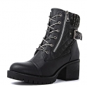 Globalwin Womens Combat Boots Black Ankle Boots For Women Low Heel 8.5M @ $26.28