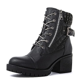 Globalwin Womens Combat Boots Black Ankle Boots For Women Low Heel 8.5M @ $26.28