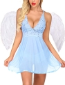 Avidlove Women Lingerie Lace Babydoll Strap Chemise Halter Teddy V Neck Sleepwear (4XL @ $8.00