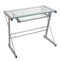 Walker Edison Metal and Glass Work From Home Laptop Computer Gaming Desk with Slide In Keyboard Tray Home Office @ $49.99