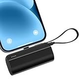 5000mAh Mini Portable Charger Compatible with iPhone 14/13/12/11/XR/XS/X/8/7/6, MFi Certified Ultra-Compact 20W PD Fast Charging Power Bank Small Cute Battery Pack(Black) @ $6.99