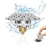 4.0 Upgraded Universal Bathroom Sink Stopper, Sink Drain Plug Fits for 1.06-1.80” Drain Holes, Dual Hair Catcher, Anti-Leakage and Clogging, Dual Rapid Drainage System, Made Brass, Chrome Plated @ $4.99