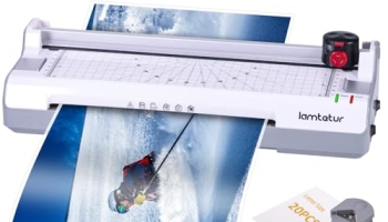 A4 Mini Laminator Machine 8.5×11 with 20 Letter Size Laminating Sheets @ $12.99