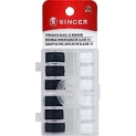 12-Count Singer Class 15 Bobbins with Storage Case (Black, White; 50 yds each) @ $3.96