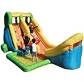 Sportspower Kids Inflatable Half Pipe Outdoor Water Slide with Climbing Wall and Basketball System @ $348.00