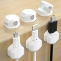 6 Pack Magnetic Cable Clips – Cord Holder – Cord Organizer for Desk – Magnetic Cord Organizer, Adhesive Wire Holder Keeper Organizer for Desk, Nightstand, Phone Charger, Computer, Home, Office, Car @ $2.84