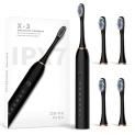 Sonic Electric Toothbrushes USB Rechargeable Ultrasonic Tooth Brush with 4 Brush Heads 6 Cleaning Modes and Smart Timer IPX7 Waterproof Cleaning Toothbrushes for Adults (Black1) @ $8.75