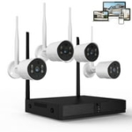 TOPVISION 4pcs Security Wired Camera System, 8CH 3MP NVR Home Security, 1080P IP Security Surveillance Cameras with Color Night Vision, IP66 Waterproof, for Indoor Outdoor, No HDD (Wireless Wi-Fi) @ $89.99