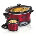 Hamilton Beach Stay or Go Programmable Slow Cooker with Party Dipper, 7 Quart Capacity,Removable Crock, Red, 33478 @ $49.99