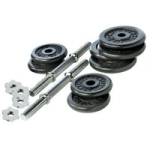 Weider 40 lb. Standard Cast Iron Weight Set with Chrome Spin-Lock Collars @ $39.00