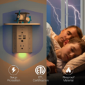 5 Outlet Extender with 4 USB Ports, Night Light and Outlet Shelf $12.22 After Code (Reg. $24.99) –  @ $12.22