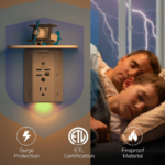 5 Outlet Extender with 4 USB Ports, Night Light and Outlet Shelf $12.22 After Code (Reg. $24.99) –  @ $12.22