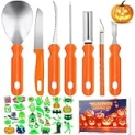 ZYSUN Pumpkin Carving Kit,Halloween Decorations Stainless Steel Pumpkin Carving Tools,Pumpkin Carving Kit for Kids Adults,Carver Tool with Box and Temporary Tattoo,Family DIY Carving Pumpkins Gift @ $5.99