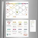 Magnetic Dry Erase Refrigerator Calendar – 3PCS Set of Monthly Fridge Calendar and Today List, 14.4