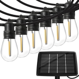 Baxstel Solar Lights Outdoor String Lights -50FT Vintage Edison 2W Shatterproof Bulbs Commercial Grade Weatherproof Strand (50ft) @ $32.94