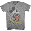 Disney mens Disney Men s Giant Mickey Mouse Gray Graphic T Shirt @ $8.98