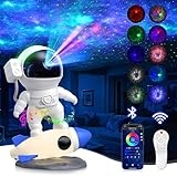 FlyLily Astronaut Galaxy Projector, Star Nebula Projector with Rocket Lamp, Night Lights LED Star Projector for Bedroom, Remote Control, White Noises, Bluetooth Speaker for Ceiling, Room Decor, Gifts @ $5.60