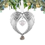 Memorial Ornaments Christmas Angel Wings, A Piece of My Heart is in Heaven for Loss of Loved One Remembrance Keepsake Sympathy Gift (mom) @ $9.99