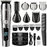 18-Piece Brightup Men’s IPX7 Waterproof Cordless USB Rechargeable All in 1 Grooming Kit with LED Display (Black) @ $21.88