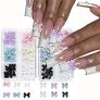CAMNOW Bow Nail Charms 60pcs Colorful Resin Bow-Knot 3D Cute Nail Charms Set for Acrylic Nails DIY Nail Art Decoration Accessories @ $2.49