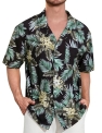 SILKWORLD Hawaiian Shirts for Men Regular Fit Short Sleeve Mens Beach Shirts Vacation Print Casual Shirts @ $8.00