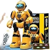 FUUY RC Robot Toys for Kids Ages 3 4 5-7 Year Old Magic Record Voice Function, Remote Control Robots Toy for Boys and Girls Programmable Music Dance Interactive Warrior Robo Birthday Gift for Toddler @ $28.30