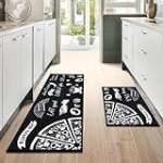 HOTBALZER Kitchen Rugs Sets of 2,Washable Kitchen Mat Set,Non Slip Super Absorbent Kitchen Rugs and Mats for Floor Decorations,17×48 Inch+17X24 Inch Standing Mat for Kitchen,Floor,Home,Sink,Laundry @ $26.99